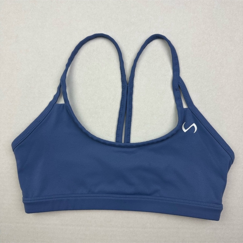 TLF Blue Strappy Back Sports Bra Sz M Women's Activewear‎ Gym Yoga Top
